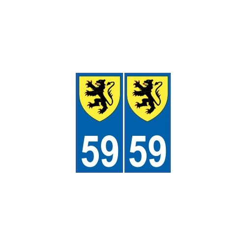 59 Nord autocollant plaque blason armoiries stickers département