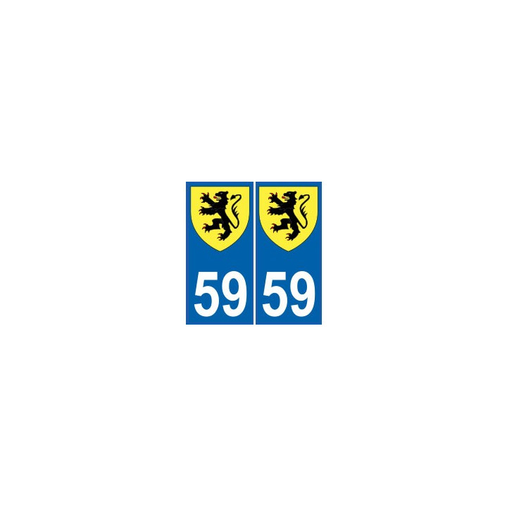 59 Nord autocollant plaque blason armoiries stickers département