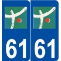 61 Flers logo autocollant plaque stickers ville