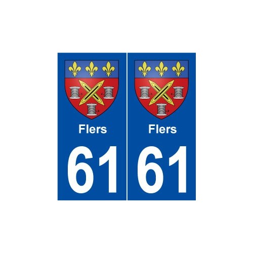 61 La Ferté-Macé blason autocollant plaque stickers ville