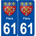 61 La Ferté-Macé blason autocollant plaque stickers ville