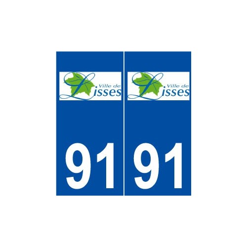 91 Lisses logo autocollant plaque stickers ville
