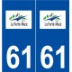 61 La Ferté-Macé logo autocollant plaque stickers ville