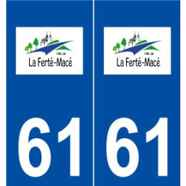 61 La Ferté-Macé logo autocollant plaque stickers ville
