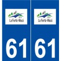 61 La Ferté-Macé logo autocollant plaque stickers ville