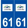 61 La Ferté-Macé logo autocollant plaque stickers ville