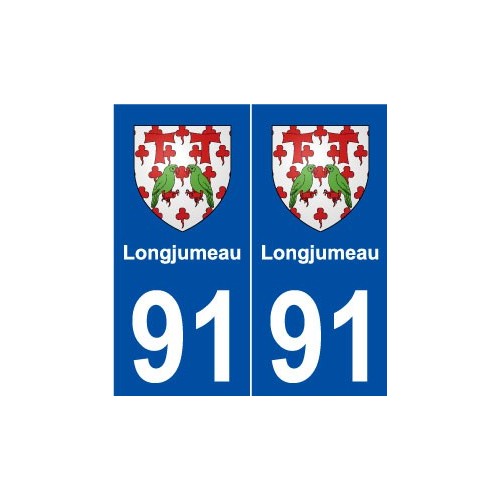 91 Longjumeau blason autocollant plaque stickers ville