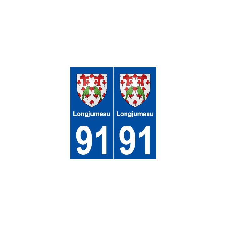 91 Longjumeau blason autocollant plaque stickers ville