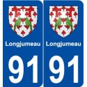 91 Longjumeau blason autocollant plaque stickers ville