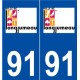 91 Longjumeau logo autocollant plaque stickers ville