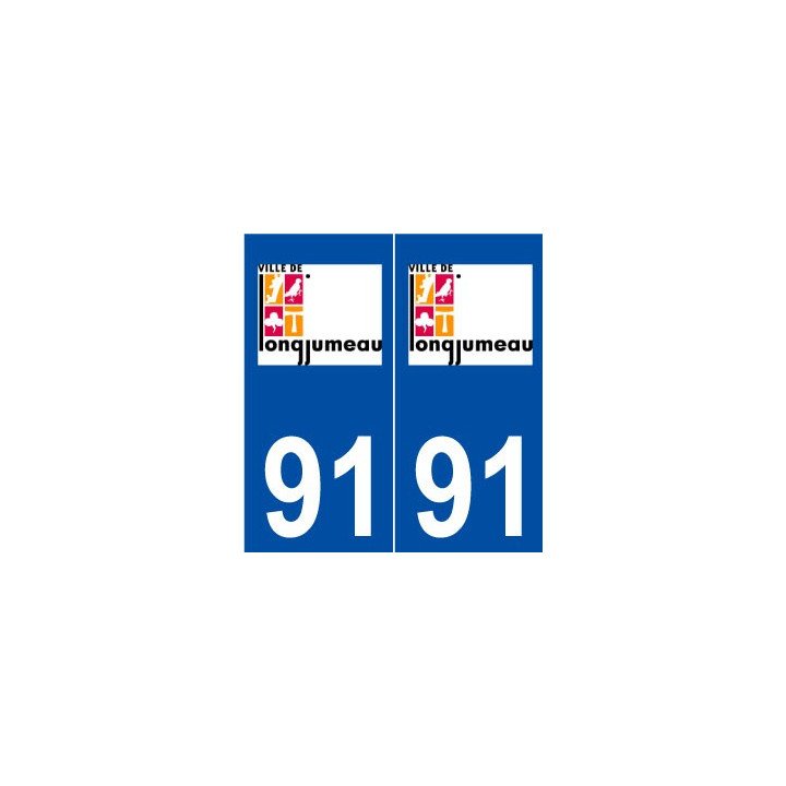 91 Longjumeau logo autocollant plaque stickers ville