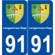 91 Longpont-sur-Orge blason autocollant plaque stickers ville