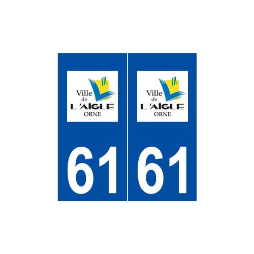 61 L'Aigle logo autocollant plaque stickers ville