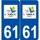 61 L'Aigle logo autocollant plaque stickers ville