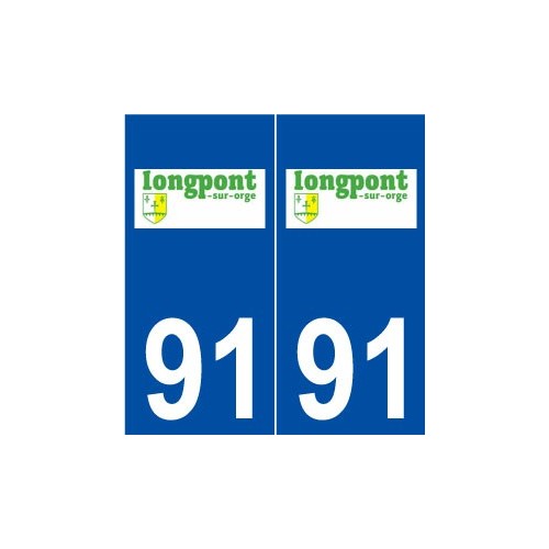 91 Longpont-sur-Orge logo autocollant plaque stickers ville