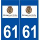 61 Mortagne-au-Perche logo autocollant plaque stickers ville