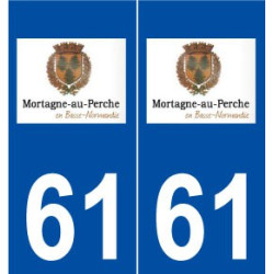 61 Mortagne-au-Perche logo autocollant plaque stickers ville