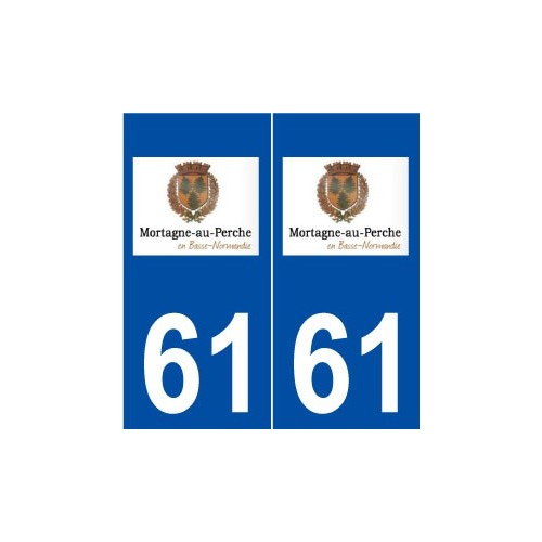 61 Mortagne-au-Perche logo autocollant plaque stickers ville