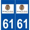 61 Mortagne-au-Perche logo autocollant plaque stickers ville