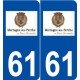 61 Mortagne-au-Perche logo autocollant plaque stickers ville