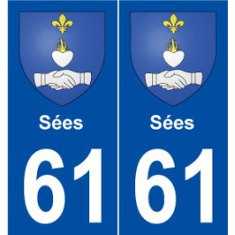 61 Sées blason autocollant plaque stickers ville