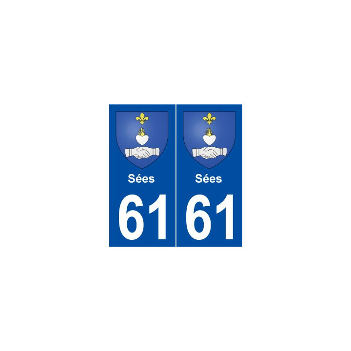 61 Sées blason autocollant plaque stickers ville