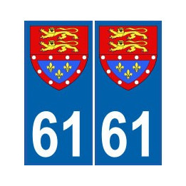 61 Orne autocollant plaque blason armoiries stickers département normandie