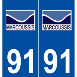 91 Marcoussis logo autocollant plaque stickers ville