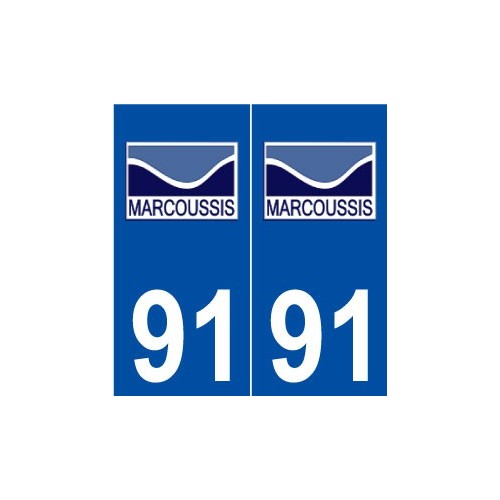 91 Marcoussis logo autocollant plaque stickers ville
