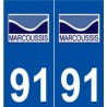 91 Marcoussis logo autocollant plaque stickers ville