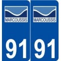 91 Marcoussis logo autocollant plaque stickers ville