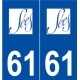 61 Sées logo autocollant plaque stickers ville
