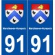 91 Marolles-en-Hurepoix blason autocollant plaque stickers ville