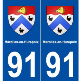 91 Marolles-en-Hurepoix blason autocollant plaque stickers ville