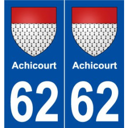 62 Achicourt blason autocollant plaque stickers ville