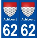 62 Achicourt blason autocollant plaque stickers ville