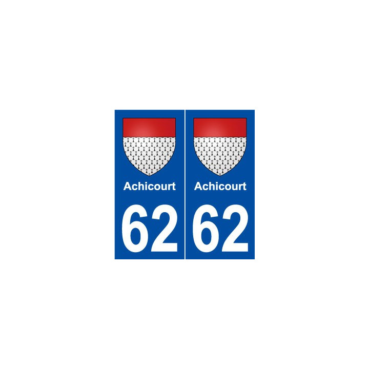 62 Achicourt blason autocollant plaque stickers ville