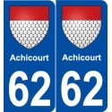 62 Achicourt blason autocollant plaque stickers ville