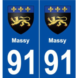 91 Massy blason autocollant plaque stickers ville