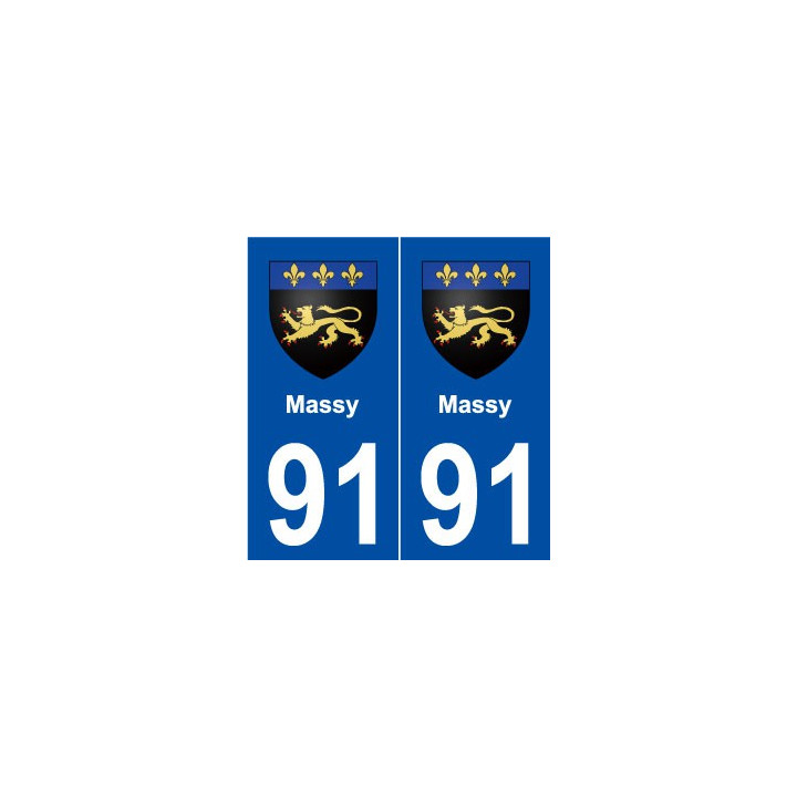 91 Massy blason autocollant plaque stickers ville