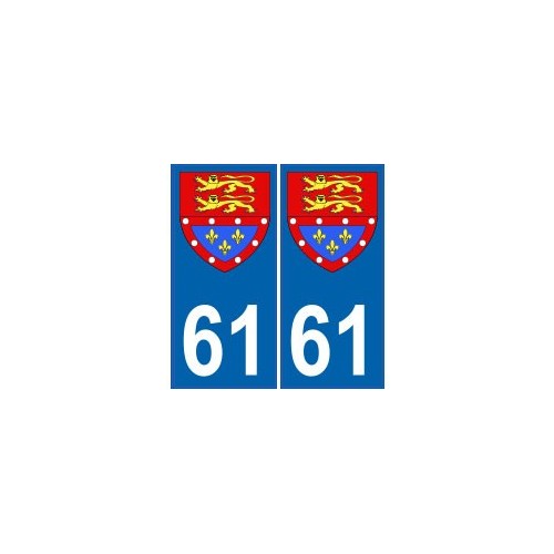 61 Orne autocollant plaque blason armoiries stickers département normandie