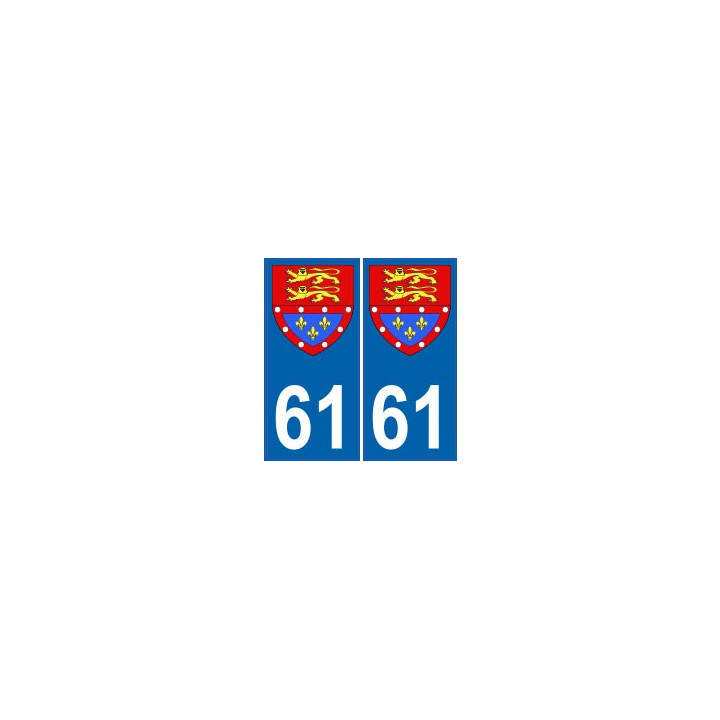 61 Orne autocollant plaque blason armoiries stickers département normandie
