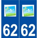 62 Achicourt logo autocollant plaque stickers ville