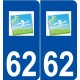 62 Achicourt logo autocollant plaque stickers ville
