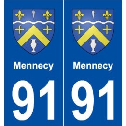 91 Mennecy blason autocollant plaque stickers ville