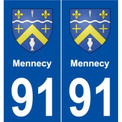 91 Mennecy blason autocollant plaque stickers ville