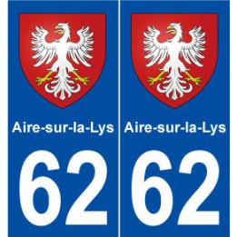 62 Aire-sur-la-Lys blason autocollant plaque stickers ville