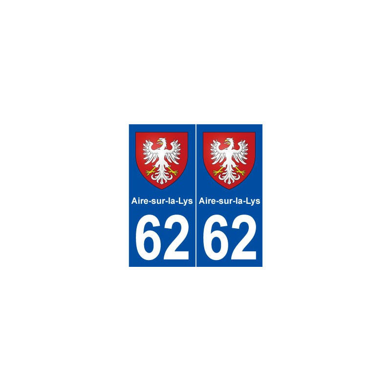 62 Aire-sur-la-Lys blason autocollant plaque stickers ville