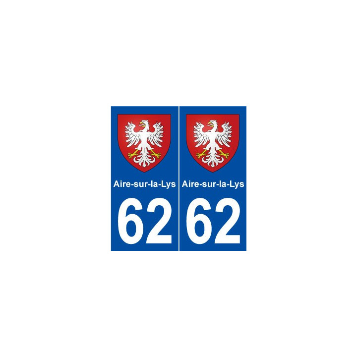 62 Aire-sur-la-Lys blason autocollant plaque stickers ville