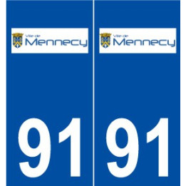 91 Mennecy logo autocollant plaque stickers ville